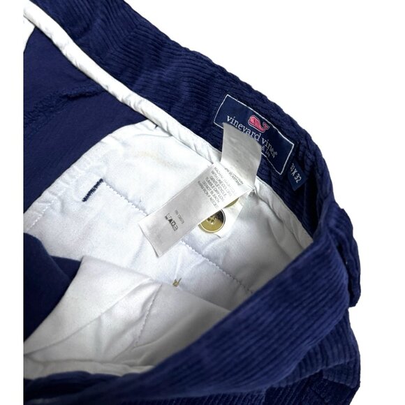 Vineyard Vines SLIM FIT BREAKER PANTS Blue Corduroy Casual Golf Business Pants - Picture 4 of 5